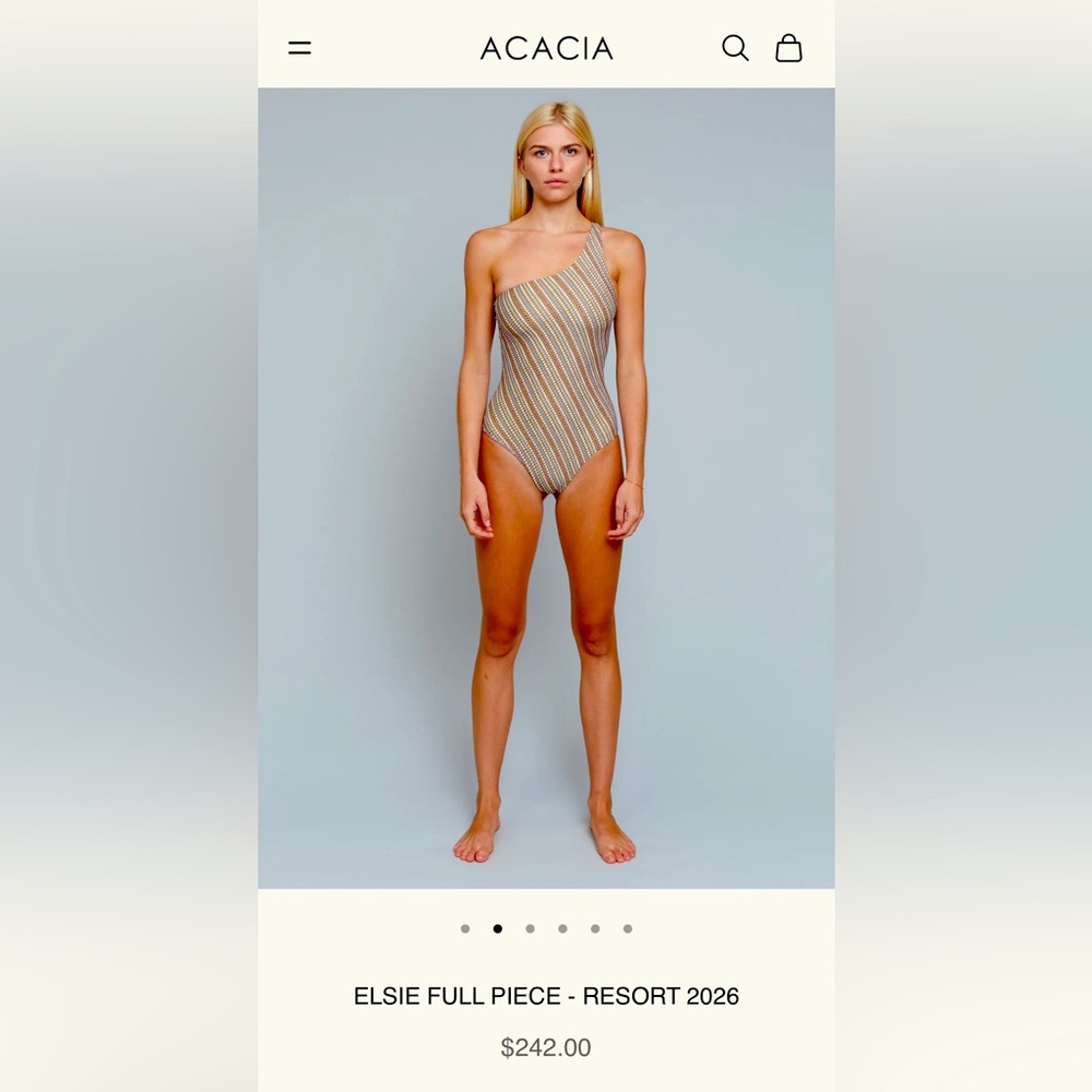 NWT Acacia Elsie Full Piece Bathing Suit in Thistle Size XL